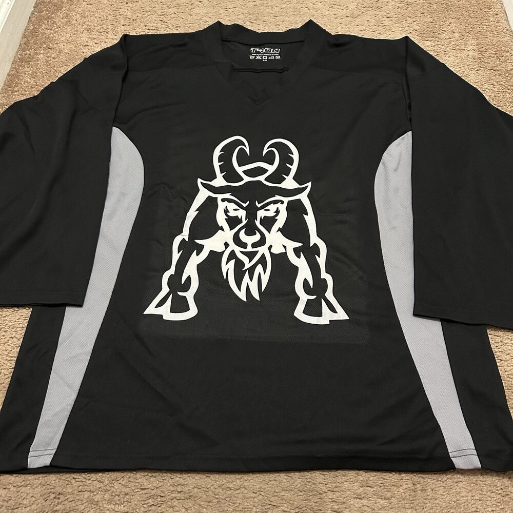 Tron Hockey Jersey Goat Size Medium Black #5